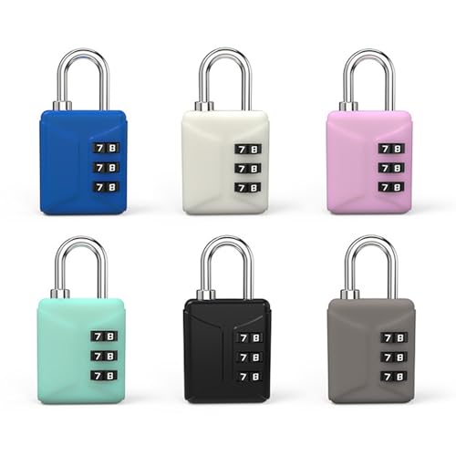 Maizoon Zahlenschloss mit 3-stelligem zurücksetzbarem Code-Kombination, leichtes und niedliches Outdoor-Vorhängeschloss für hohe Sicherheit für Gepäck, Backpak-Tasche, Koffer, Gepäck, 6 Stück Maizoon Zahlenschloss mit 3-stelligem zurücksetzbarem Code-Kombination, leichtes und niedliches Outdoor-Vorhängeschloss für hohe Sicherheit für Gepäck, Backpak-Tasche, Koffer, Gepäck, 6 Stück von Maizoon