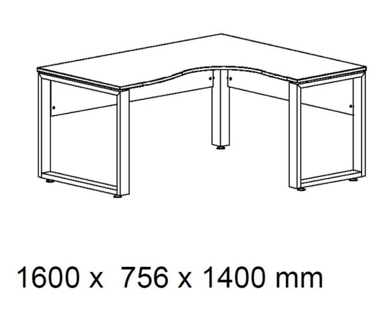 Maja Möbel Schreibtisch Tischbeine 3er Set, Metall, Superfest, formschön, DIY weiß o. grau (1 Tisch), Eckschreibtisch von Maja Möbel
