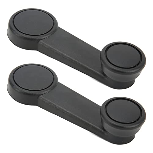 Majatou 2PCS Fensterkurbel Auto Fensterkurbel Kurbel Fenstergriff Kurbel ABS Verschleißfestigkeit Ersatz für Fordes Transits Focuss Escort Auto Nachrüstung (Schwarz) von Majatou