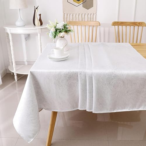 Majestic Giftware Polyester-Tischdecken für rechteckige Tische | TC1351 Jacquard-Tischdecken für rechteckige Tische | dekorative, waschbare Tischdecke für Küche, Esszimmer von Majestic Giftware