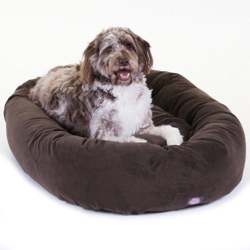 Majestic Pet Hundebett in Bagel-Form, 132,08 cm, Schokoladenbraun, Wildleder, Products von Majestic