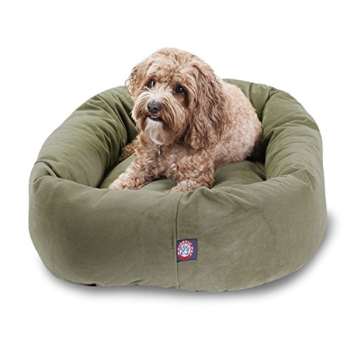 Majestic Pet Hundebett in Bagel-Form, 81,28 cm, graugrün, Wildleder, Products von Majestic