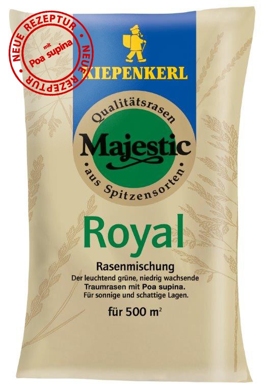 Majestic Royal Premium-Schattenrasen mit Poa supina von Majestic