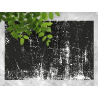 Dark Grunge Beton Textur Outdoor Teppich, Schwarze Matte Für Terrasse, Weiß Vinyl Wasserdicht Abstrakter Bereich Teppich Kunststoff von MajesticMats