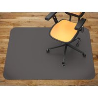 Dunkelgrauer Stuhlteppich, Glas Stuhlmatte, Büro Vinyl Bodenmatte, Bodenschoner Matte von MajesticMats