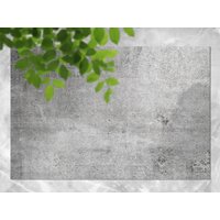 Grau Schattierter Beton Outdoor-Teppich, Graue Outdoor-Matte Für Terrasse, Weißer Wasserdichter Vinylteppich, Fester Flächenteppich Kunststoff von MajesticMats