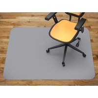 Grauer Stuhlmattenteppich, Glas Stuhlmatte, Büro Vinyl Bodenmatte, Bodenschoner Matte von MajesticMats