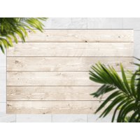 Helle Creme Bretter Outdoor-Teppich, Beige Weißer Wasserdichter Vinylteppich, Holz-Teppich Kunststoff von MajesticMats