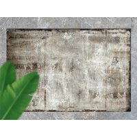 Imitation Eines Alten Rostigen Betonplatte Vinyl Teppich, Braune Outdoor-Matte Für Terrasse, Grau Wasserdichter Fester Teppich Kunststoff von MajesticMats