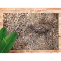 Mystery Baum Wie Haar Vinyl Teppich, Bronze Läufer, Braune Bodentuch Matte, Holz Linoleumboden von MajesticMats