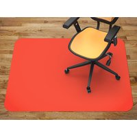 Orange Stuhlmatte, Büro Vinyl Bodenmatte, Bodenschutzmatte, Stuhlteppich von MajesticMats