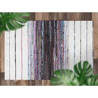 Schattiert Streifen Textur Weiß Schwarz Rosa Grün Vinyl Teppich, Schwarze Outdoor Matte Für Terrasse, Lila Wasserdichter Gestreifter Bereich Teppich von MajesticMats