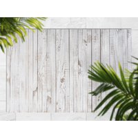 Verblasste Weiße Planken Teppich Im Freien, Bronze Outdoor-Matte Für Terrasse, Weißer Wasserdichter Vinylteppich, Holzteppich Kunststoff von MajesticMats