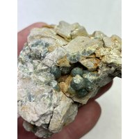 Edelstein Orbsrare Green Wavellite Exemplar Auf Quarz Von Arkansas von MajesticMineralsUS