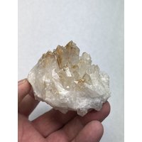 Große Sehr Seltene Weiss/Sand Phantom Arkansas Quarz Kristall Cluster von MajesticMineralsUS