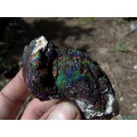 Leuchtender Regenbogen Colorslarge Seltener Irisierender Hämatit Auf Quartzgraves Mtn von MajesticMineralsUS