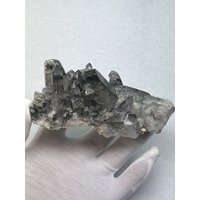 Unglaublicher Dow Phantoms__Large Sehr Seltener Arkansas Quarz Kristall Dark Blue Phantom Cluster von MajesticMineralsUS