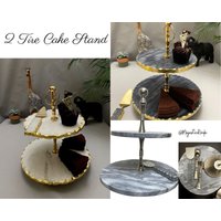 Marmor Etagere 2 Etagen - Weiß/Schwarz/Grau/Tortenheber| Hochzeit/Jubiläum/Geburtstag/Einweihungsparty Geschenk| Einzigartiges Geschenk|Verlobung von MajesticRock