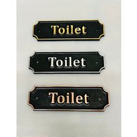 Wc Schild | Gussmetall Dekorative Schilder Für Badezimmer & Toilette Einzigartige Wand Kunst Dekor Vintage Style Wohnaccessoires von MajesticmetalsShop