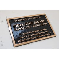 Kupferguss Dekorative Gedenkplakette Schild - Beliebiger Text Beliebige Schriftart 4 Größen von MajesticmetalsShop