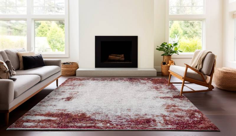 Majolika Halı Teppich Dekorativ Wohnzimmer Teppich, Modern Kurzflor Teppich, Schlafzimmer Te, 80 x 150 cm von Majolika Halı