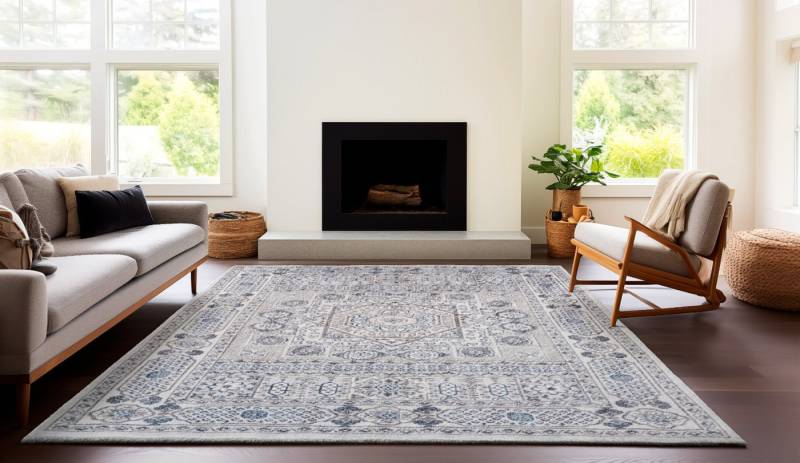 Majolika Halı Teppich Dekorativ Wohnzimmer Teppich, Modern Kurzflor Teppich, Schlafzimmer Te, 80 x 150 cm von Majolika Halı