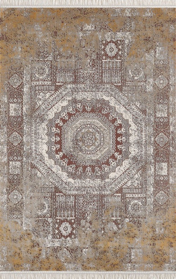 Majolika Halı Teppich Dekorativ Wohnzimmer Teppich, Modern Kurzflor Teppich, Schlafzimmer Te, 80 x 150 cm von Majolika Halı