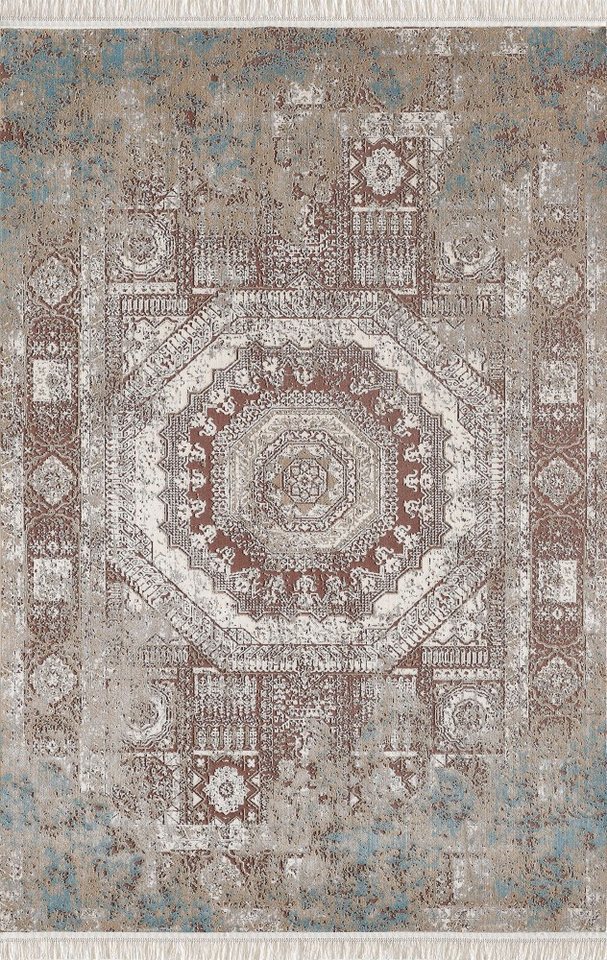 Majolika Halı Teppich Dekorativ Wohnzimmer Teppich, Modern Kurzflor Teppich, Schlafzimmer Te, 80 x 150 cm von Majolika Halı