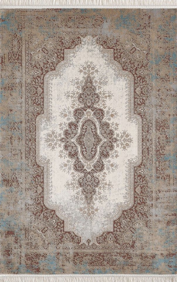 Majolika Halı Teppich Dekorativ Wohnzimmer Teppich, Modern Kurzflor Teppich, Schlafzimmer Te, 80 x 150 cm von Majolika Halı