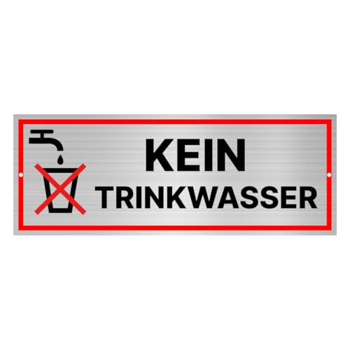 Schild Kein Trinkwasser 15x5 cm wetterfest Alu Dipond vorgebohrte Löcher von Major and More