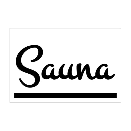 Türaufkleber 15x10 cm selbstklebender Aufkleber zur Türbeschriftung langlebig wetterfest (Sauna) von Major and More