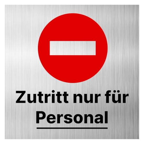 WC Schild Toilette mit Klebepad Piktogramm Toilettenschild Gäste Klo Dibond/Alu 3 mm 12cm x 12cm (Personal) von Major and More