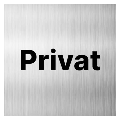 Privat Schild Toilette mit Klebepad Piktogramm Gastro Dibond/Alu 3 mm 12cm x 12cm Privat von Major and More