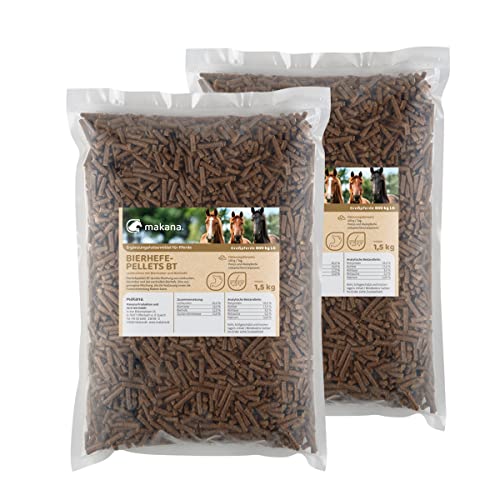 Makana Bierhefepellets BT mit Leinkuchen und Bierhefe BT 2er Pack (2 x 1,5 kg) von Makana