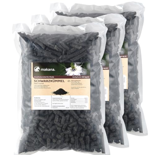 Makana Schwarzkümmel Pellets / Granulat, 3 x 1,5 kg Siegelrandbeutel (3 x 1,5 kg) von Makana