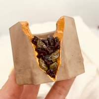 Drachen Blutstein || Kleiner Geode Luftpflanzentopf | Teelicht Kerzenhalter Echter Kristall von MakanaByLinoCrystal
