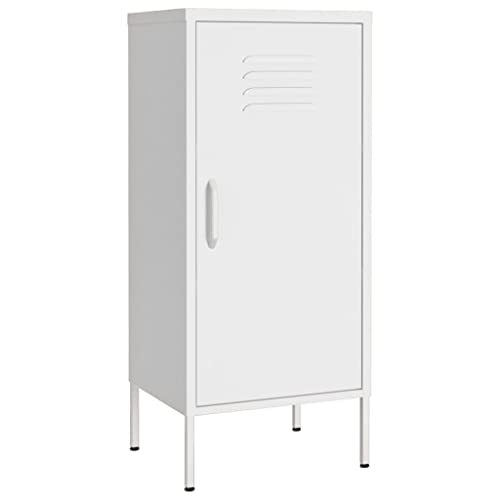Aktenschränke Schrank Stahl Stahlblech Lagerschrank Aktenschrank mit 2 Höhenverstellbaren Regalfächern, Sideboard Kommode Stahlschrank Beistellschrank, Leichte Montage, Weiß 42,5x35x101,5 cm Aktenschränke Schrank Stahl Stahlblech Lagerschrank Aktenschrank mit 2 Höhenverstellbaren Regalfächern, Sideboard Kommode Stahlschrank Beistellschrank, Leichte Montage, Weiß 42,5x35x101,5 cm von Makastle