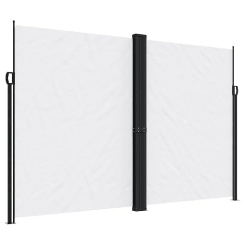 Ausziehbar Seitenmarkise mit Zubehör, Doppelseitige Markise für Terrasse Arkade, Wind- und wasserdicht, Sonnenschutz, Weiß 220x600 cm Polyester Ausziehbar Seitenmarkise mit Zubehör, Doppelseitige Markise für Terrasse Arkade, Wind- und wasserdicht, Sonnenschutz, Weiß 220x600 cm Polyester von Makastle