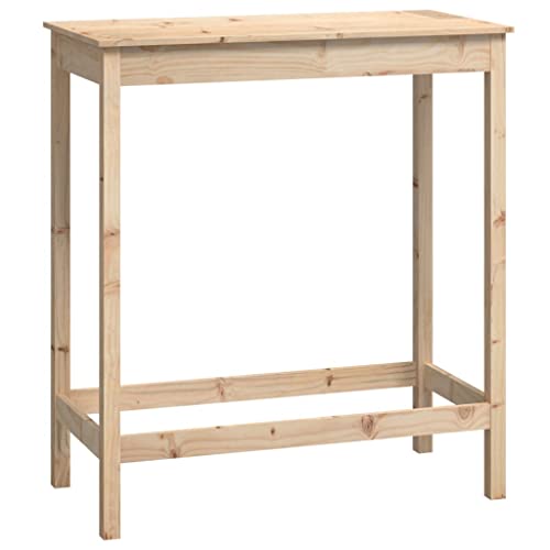 Bartisch mit Rahmen aus Massivholz Kiefer, Rechteckiger Stehtisch, Biertisch, Partytisch für Wohnzimmer und Küche, Braun 100x50x110 cm Bartisch mit Rahmen aus Massivholz Kiefer, Rechteckiger Stehtisch, Biertisch, Partytisch für Wohnzimmer und Küche, Braun 100x50x110 cm von Makastle