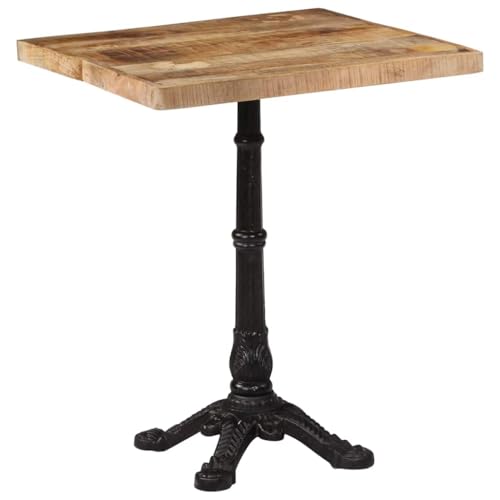 Bistrotisch Quadratischer mit Eisenbeine, Beistelltisch, Stehtisch für Wohnzimmer oder Esszimmer, Braun und Schwarze 60x60x77 cm Raues Mangoholz Bistrotisch Quadratischer mit Eisenbeine, Beistelltisch, Stehtisch für Wohnzimmer oder Esszimmer, Braun und Schwarze 60x60x77 cm Raues Mangoholz von Makastle