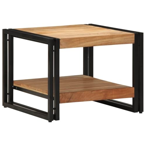 Couchtisch aus Holz, Wohnzimmertisch Kaffeetisch Sofatisch Teetisch Beistelltisch, 50x50x38 cm Massivholz Akazie von Makastle