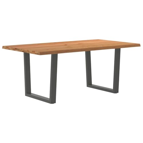 Esstisch Rechteckig mit Stellfüße, Konferenztisch mit Trapezförmige Stahlbeine für Wohnzimmer Studie, Anthrazit 180x100x74 cm Massivholz Eiche Esstisch Rechteckig mit Stellfüße, Konferenztisch mit Trapezförmige Stahlbeine für Wohnzimmer Studie, Anthrazit 180x100x74 cm Massivholz Eiche von Makastle