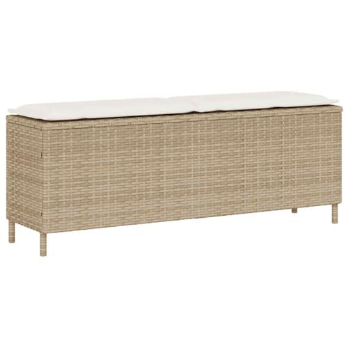 Gartenbank mit Kissen, Parkbank mit 4 Metallbeine für Terrasse, Balkon, 110 kg Belastbar, Leicht zu reinigen, Beige 110x30x40,5 cm Poly Rattan Gartenbank mit Kissen, Parkbank mit 4 Metallbeine für Terrasse, Balkon, 110 kg Belastbar, Leicht zu reinigen, Beige 110x30x40,5 cm Poly Rattan von Makastle