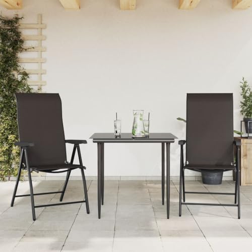 Gartenstühle mit Rückenlehne aus Polyrattan 2er Set, Klappbar Hochlehner-Stuhl mit Handlauf für Balkon Terrass, Schwarz 69 x 54.5 x 111 cm Gartenstühle mit Rückenlehne aus Polyrattan 2er Set, Klappbar Hochlehner-Stuhl mit Handlauf für Balkon Terrass, Schwarz 69 x 54.5 x 111 cm von Makastle