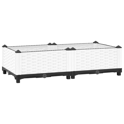 Hochbeet, Blumenkasten, Außenbereich Blumenkübel für Garten, Balkon, Terrasse, Hinterhof, Gute Witterungsbeständigkeit, 80x40x23 cm Polypropylen Hochbeet, Blumenkasten, Außenbereich Blumenkübel für Garten, Balkon, Terrasse, Hinterhof, Gute Witterungsbeständigkeit, 80x40x23 cm Polypropylen von Makastle