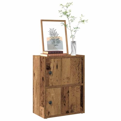 Makastle 2 Ebenen Bücherregal Bücherschrank Standregal Aufbewahrungregal Raumteiler Büroregal Aktenschrank mit 2 Türen, Altholz-Optik 40x24x52 cm Holzwerkstoff Makastle 2 Ebenen Bücherregal Bücherschrank Standregal Aufbewahrungregal Raumteiler Büroregal Aktenschrank mit 2 Türen, Altholz-Optik 40x24x52 cm Holzwerkstoff von Makastle