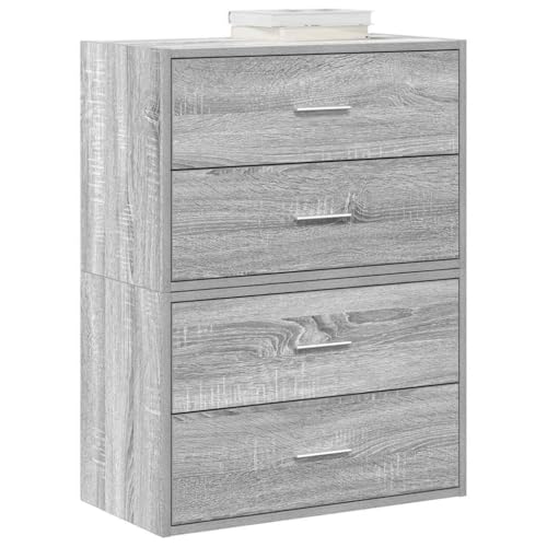 Makastle 2er Set Kommode Schrank mit 2 Schubladen, Aufbewahrungsschrank Aufbewahrungsmöbel Standschrank Beistellschrank, Grau Sonoma 60x31x40 cm Makastle 2er Set Kommode Schrank mit 2 Schubladen, Aufbewahrungsschrank Aufbewahrungsmöbel Standschrank Beistellschrank, Grau Sonoma 60x31x40 cm von Makastle