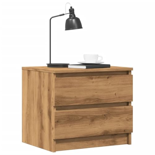 Makastle 2er Set Nachttische, Night Stand mit 2 Schubladen, Modern Nachtschrank Schlichter Beistelltisch für Schlafzimmer Wohnzimmer, Artisan-Eiche 50x40x43,5 cm Holzwerkstoff Makastle 2er Set Nachttische, Night Stand mit 2 Schubladen, Modern Nachtschrank Schlichter Beistelltisch für Schlafzimmer Wohnzimmer, Artisan-Eiche 50x40x43,5 cm Holzwerkstoff von Makastle