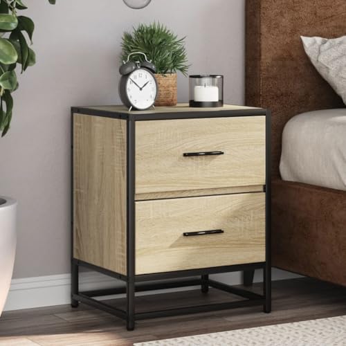Makastle 2er Set Nachttische, Night Stand mit 2 Schubladen, Modern Nachtschrank Schlichter Beistelltisch für Schlafzimmer Wohnzimmer, Sonoma-Eiche 40x31x50 cm Holzwerkstoff Makastle 2er Set Nachttische, Night Stand mit 2 Schubladen, Modern Nachtschrank Schlichter Beistelltisch für Schlafzimmer Wohnzimmer, Sonoma-Eiche 40x31x50 cm Holzwerkstoff von Makastle