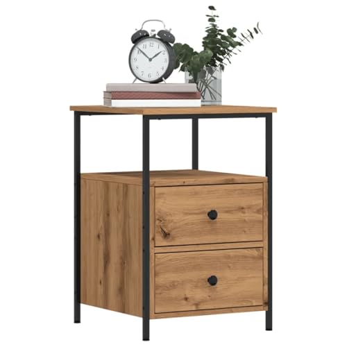 Makastle 2er Set Nachttische, Night Stand mit Stauraum, Modern Nachtschrank Schlichter Beistelltisch für Schlafzimmer Wohnzimmer, Artisan-Eiche 34x35,5x50 cm Holzwerkstoff Makastle 2er Set Nachttische, Night Stand mit Stauraum, Modern Nachtschrank Schlichter Beistelltisch für Schlafzimmer Wohnzimmer, Artisan-Eiche 34x35,5x50 cm Holzwerkstoff von Makastle